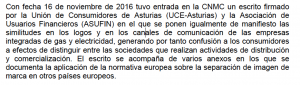 PROPUESTA DECISION JURIDICA VINCULANTE - SEPARACION DE MARCA - CNMC - ASUFIN