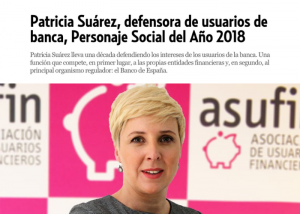Patricia Suárez, Personaje Social del año 2018 1 Patricia Suárez, personaje social del año 2018