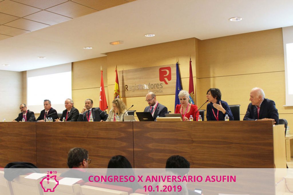 Congreso Asufin 2019. Agustín Azparren. Carlos Garnica. Miguel Sánchez. Ignacio Canle. Simona Levi, Patricia Suárez. Ignasi Fernández de Senespleda. José Plaza. Cristina Jiménez